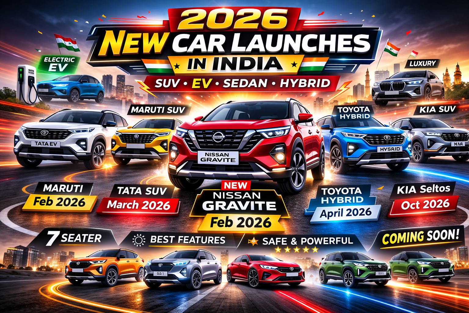 Latest Car Launches of 2026 in India – Price, Features & Speces